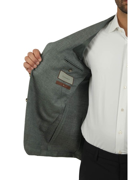 Giacca Canali Spigata Verde
