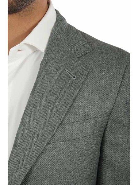 Giacca Canali Spigata Verde