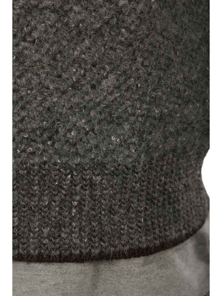 Gilet Canali In Maglia Grigio