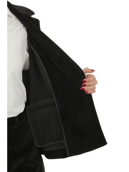 Giacca Circolo in Velluto Nero