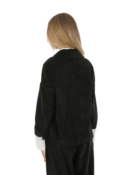 Giacca Circolo in Velluto Nero