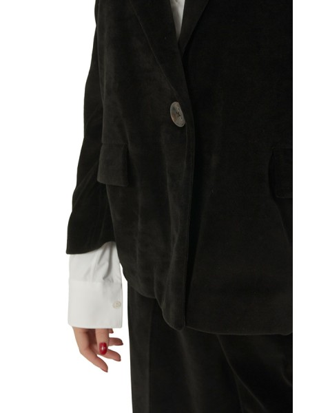 Giacca Circolo in Velluto Nero