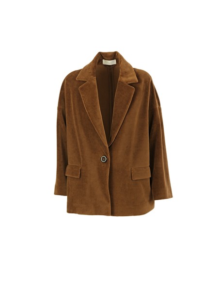 Giacca Circolo in Velluto Cioccolato
