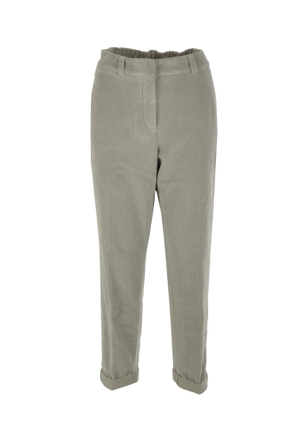 Pantalone Peserico in Velluto Grigio Pietra