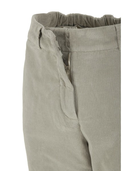 Pantalone Peserico in Velluto Grigio Pietra