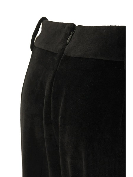 Pantalone Circolo in Velluto Nero