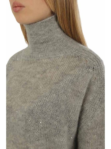 Maglia Liviana Conti Elea Grigio Chiaro Melange