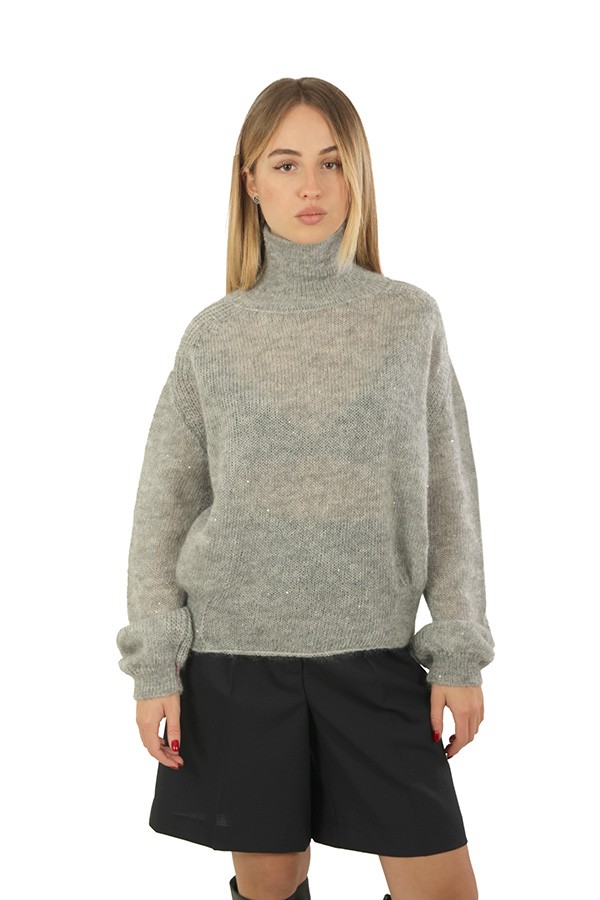 Maglia Liviana Conti Elea Grigio Chiaro Melange