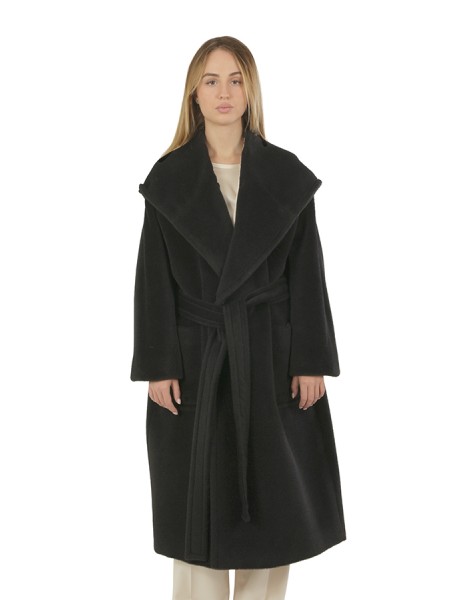 Cappotto Tagliatore con Cappuccio Nero