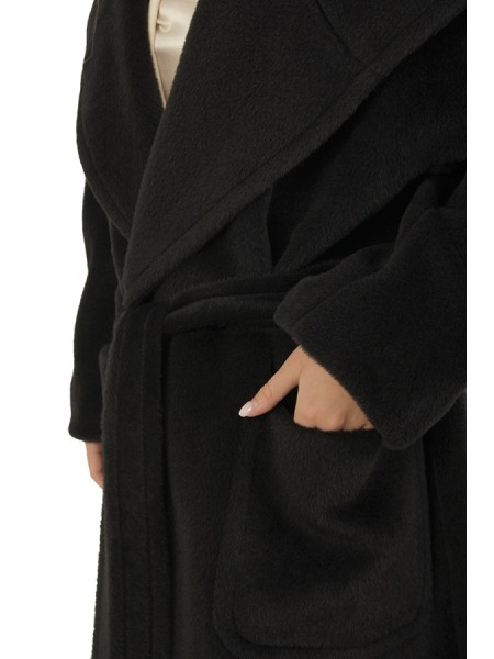 Cappotto Tagliatore con Cappuccio Nero