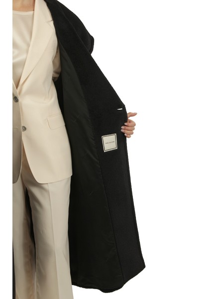 Cappotto Tagliatore con Cappuccio Nero