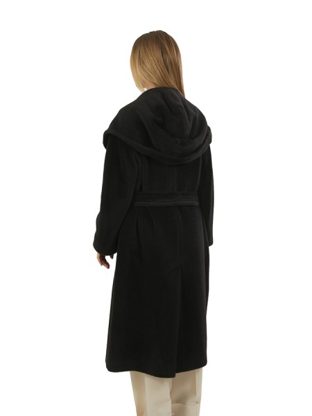 Cappotto Tagliatore con Cappuccio Nero