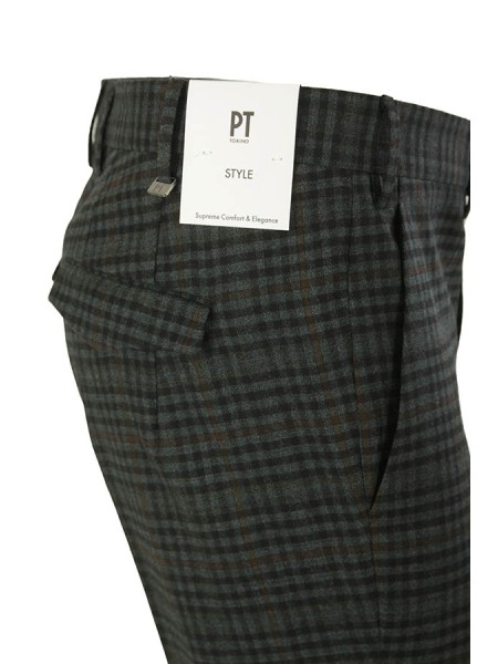 Pantalone PT Master Fit Verde/Blu/Marrone