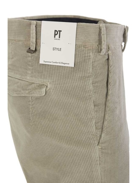Pantalone PT Master in Velluto Perla