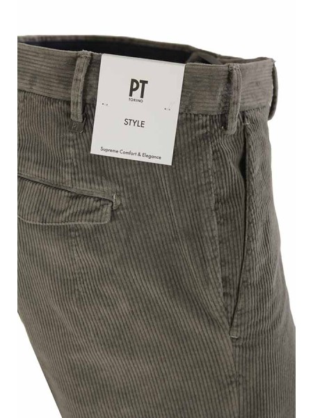 Pantalone PT Master Velluto Grigio Scuro