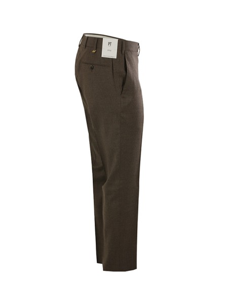 Pantalone PT in Flanella Tortora