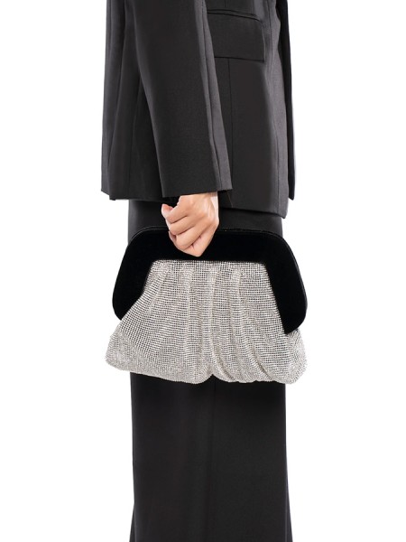 Pochette Twenty Fourhaitch Dorado Nero/Argento