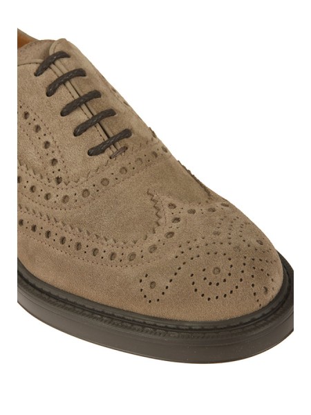 Scarpe Doucla's Tortora francesina coda di rondine in visone fondo gomma