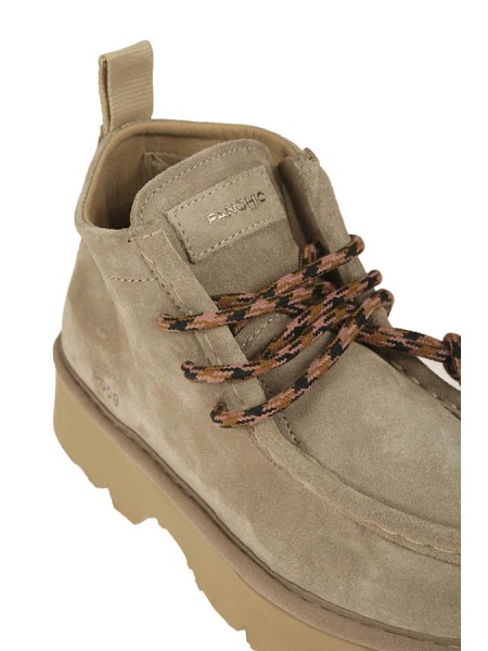 Scarpe Panchic ankle boot realizzata in suede 3fori fondo gomma Taupe