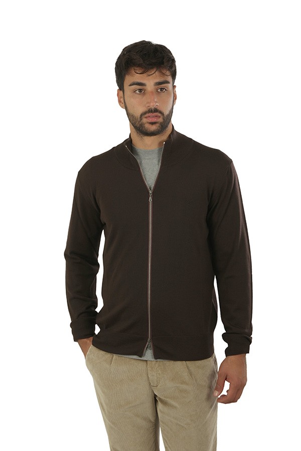 Maglia Brooksfield Cardigan Castagna