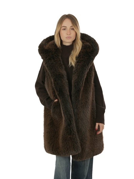 Giubbino Sword 6.6.44 Gilet in Ecopelliccia Marrone