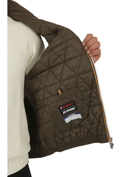 Giubbino K-Way Valen Plain Warm Black/Oliva