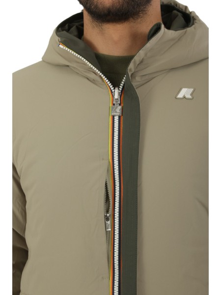 Giubbino K-Way Double Verde/Oliva