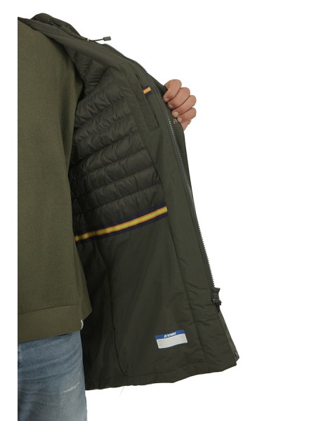 Giubbino K-Way Thomas Warm Ottoman Green