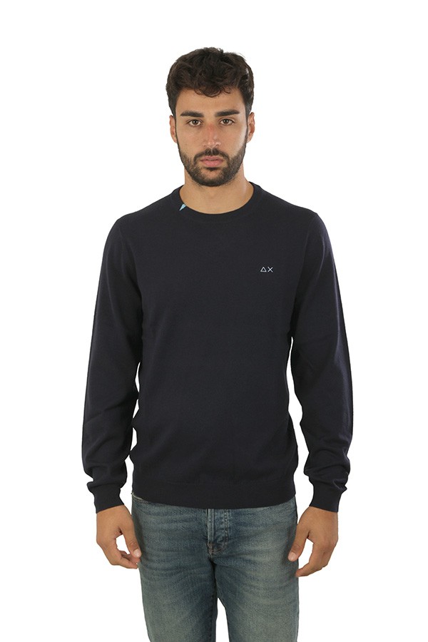 Maglia SUN68 girocollo Blu Navy