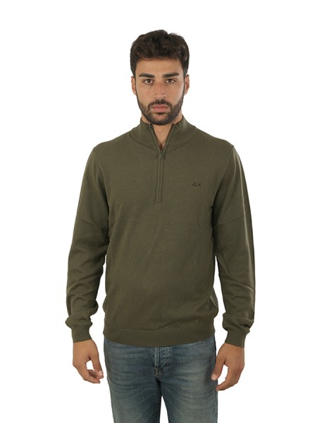 Maglia SUN68 Mezza Zip Militare