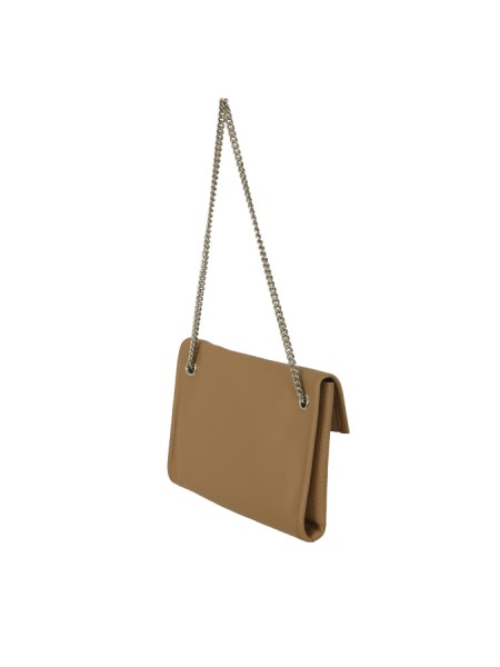 Borsa Orciani Venus Clutch Soft a Mano Biscotto