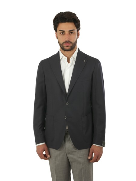 Giacca Tagliatore in Hopsack Blu