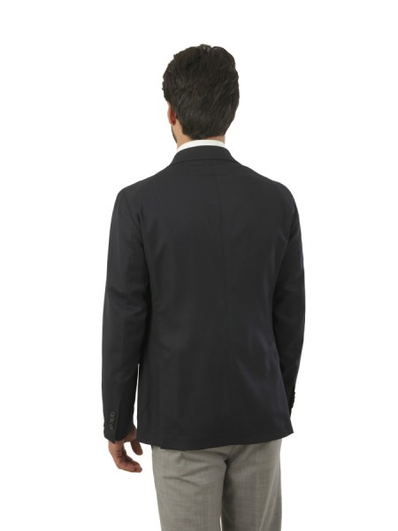 Giacca Tagliatore in Hopsack Blu