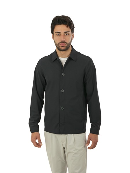 Giacca Herno Shacket In Light Scuba Blu Navy