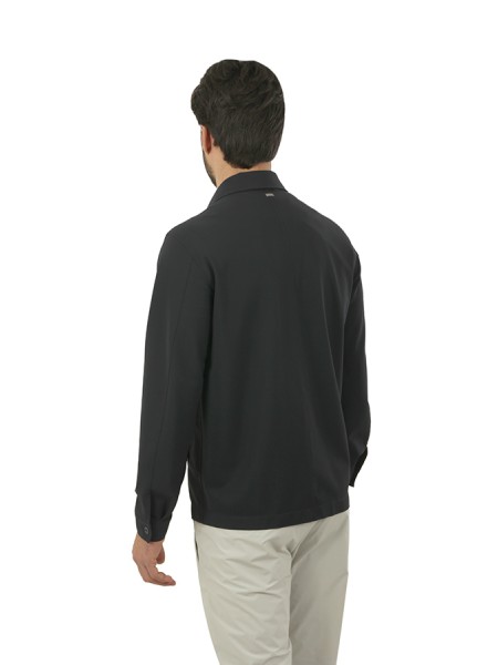 Giacca Herno Shacket In Light Scuba Blu Navy