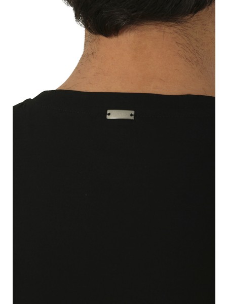 T-Shirt Herno in Jersey Voile Crêpe Nero