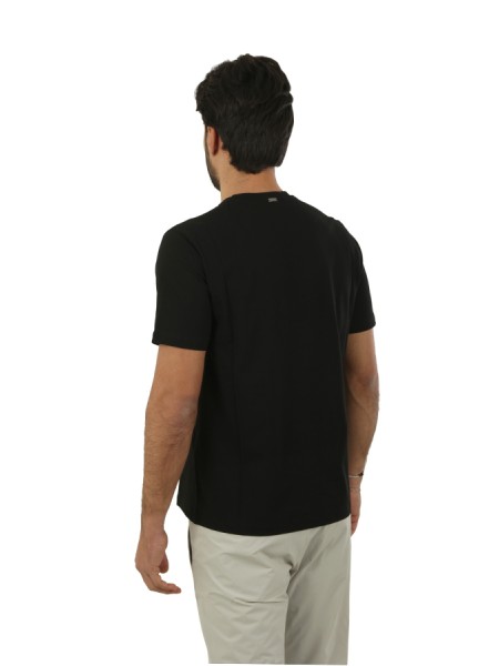 T-Shirt Herno in Jersey Voile Crêpe Nero