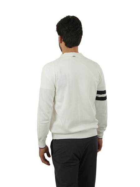 Maglia Herno Cardigan H con Logo Bianco