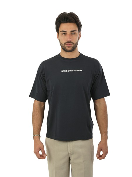 T-Shirt Aspesi in Jersey di Cotone Blu Navy