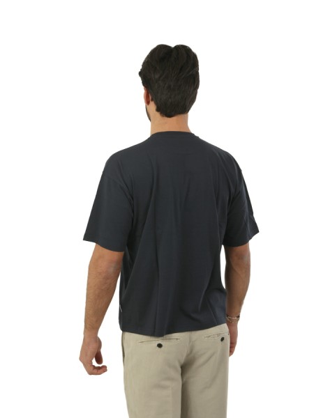 T-Shirt Aspesi in Jersey di Cotone Blu Navy