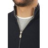 Maglia Brunello Cucinelli Cardigan con Zip Blu Navy