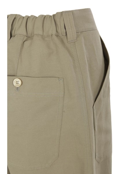 Brunello Cucinelli drill di cotone e lino con tasche a toppa e coulisse 56%li 44%co