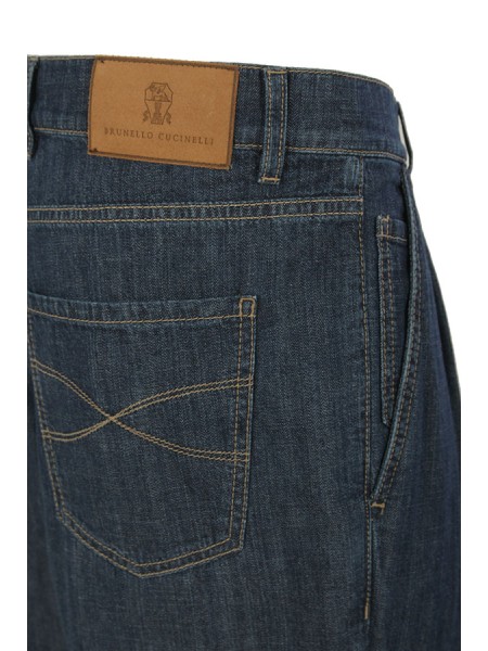 Pantalone Brunello Cucinelli Denim Scuro
