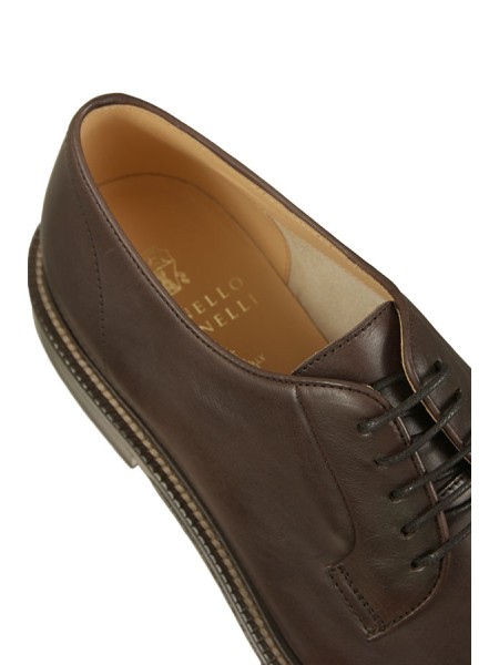 Scarpa Brunello Cucinelli Derby Stringate Testa di Moro
