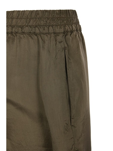 Pantalone Aspesi in Twill di Viscosa Lavato Militare