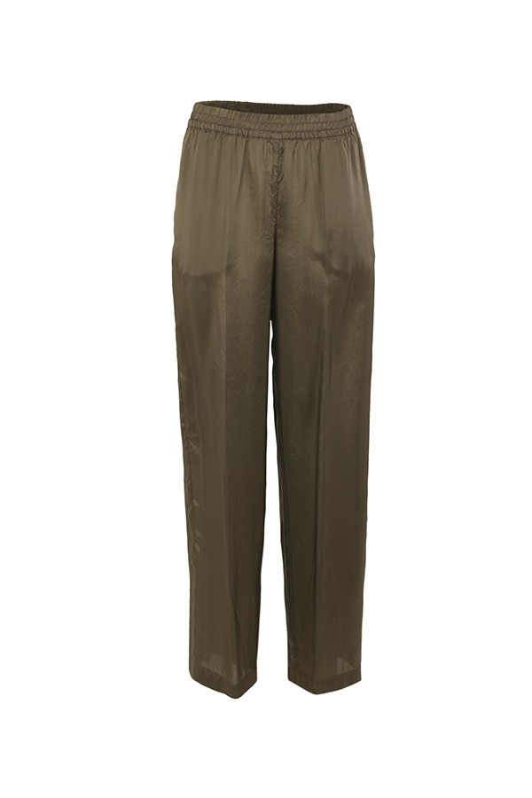 Pantalone Aspesi in Twill di Viscosa Lavato Militare