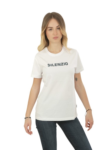 T-Shirt Aspesi in Jersey scritta Bianco