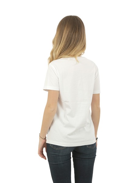 T-Shirt Aspesi in Jersey scritta Bianco