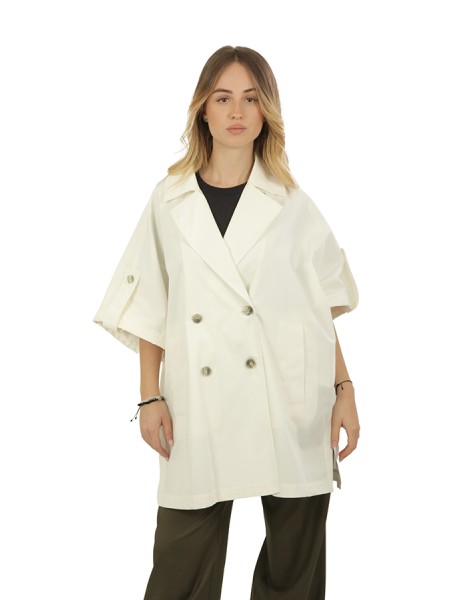 Giubbino Herno Poncho In Dean Bianco