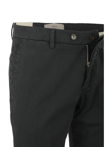 Pantalone Briglia in Raso di Cotone Blu